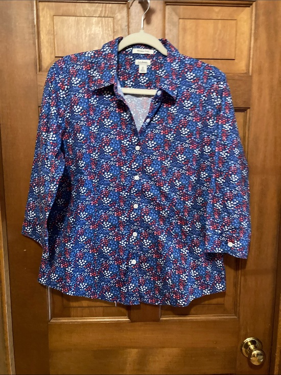 L.L. Bean Tops - LLBEAN 3/4 sleeve collar blouse